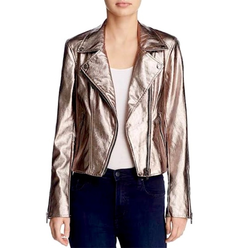 BLANK NYC Metallic Faux Leather Jacket